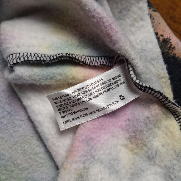 Wild Fable Black Mutli Tie Dye Cropped Hoodie Womens Size Small NWT - Picture 6 of 8